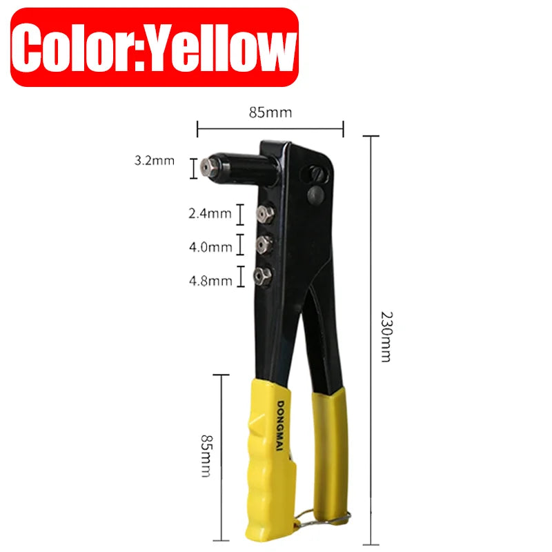 Heavy Duty Blind Rivet Gun Hand Riveter Rivet Pliers for Automotive Furniture Repairs
