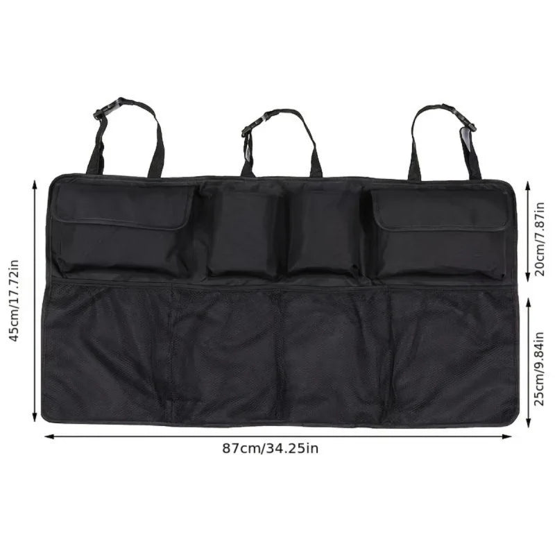 Oxford Cloth Seat Back Storage Bag with Mesh Pocket