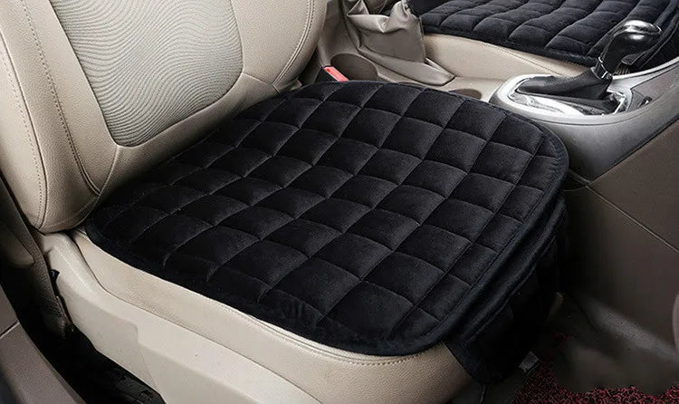 Plush Winter Car Seat Cushion with Anti-Slip Backing