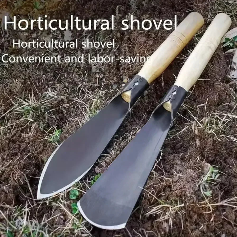 Versatile Garden Shovel with Sturdy Iron Hoe for Planting Weeding and Loosening Soil