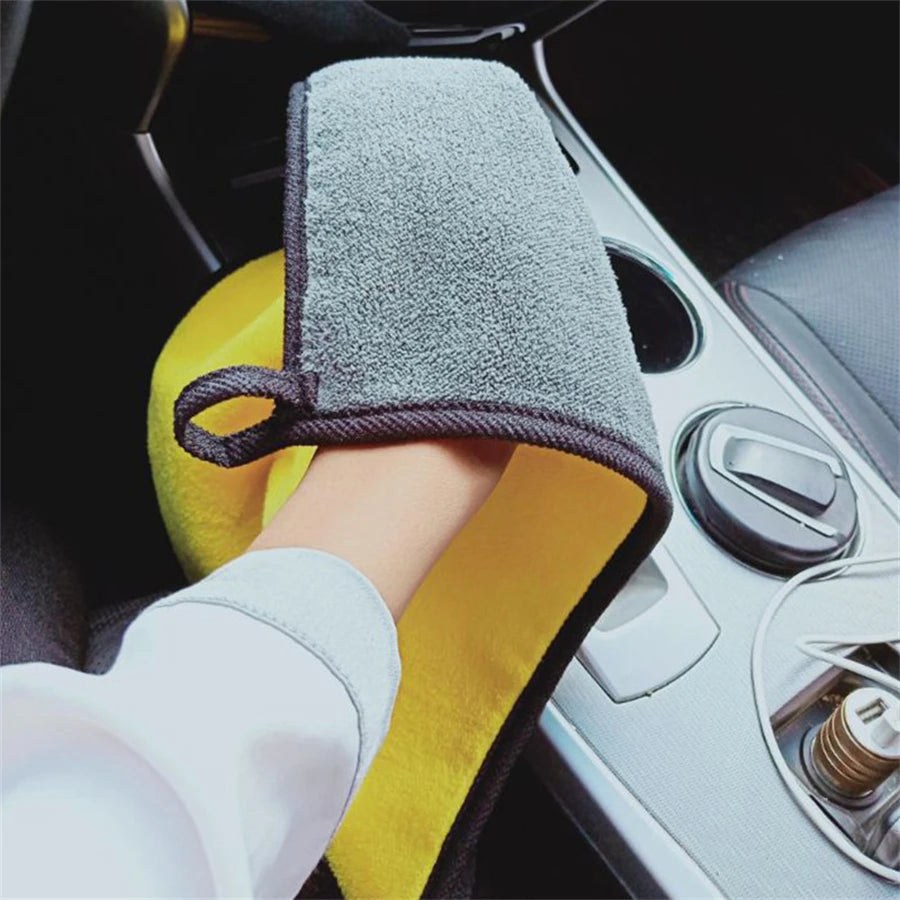 Double Layer Microfiber Car Wash and Drying Towels, 1, 2 or 6 pcs