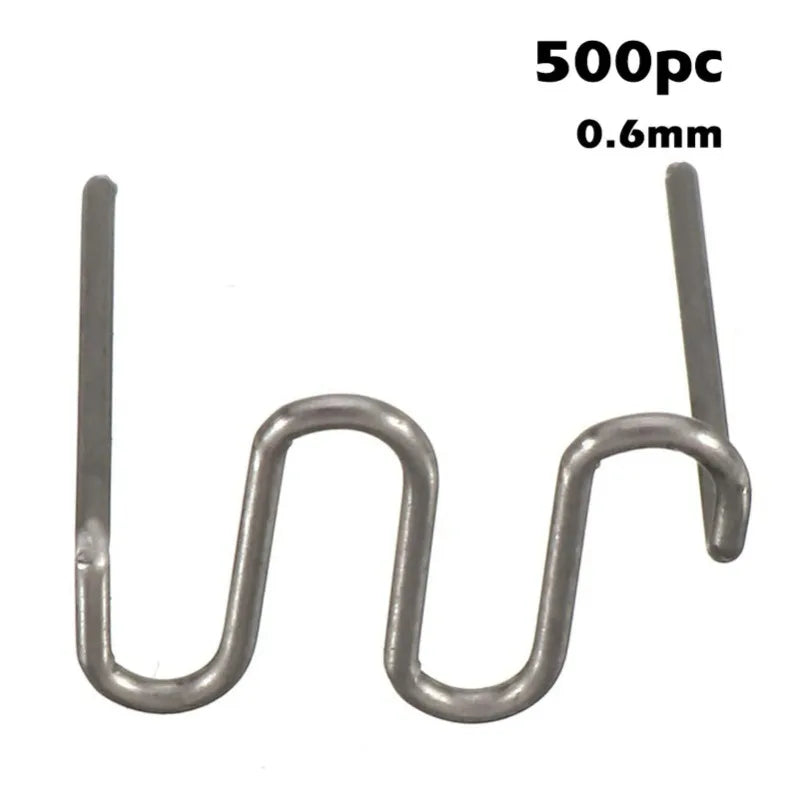 0.6mm/0.8mm 500pcs Welding Wire Nails For Repairing Car Safes Hot Melt Welding Wire Bumper Fracture Repair Plastic Machine Nails