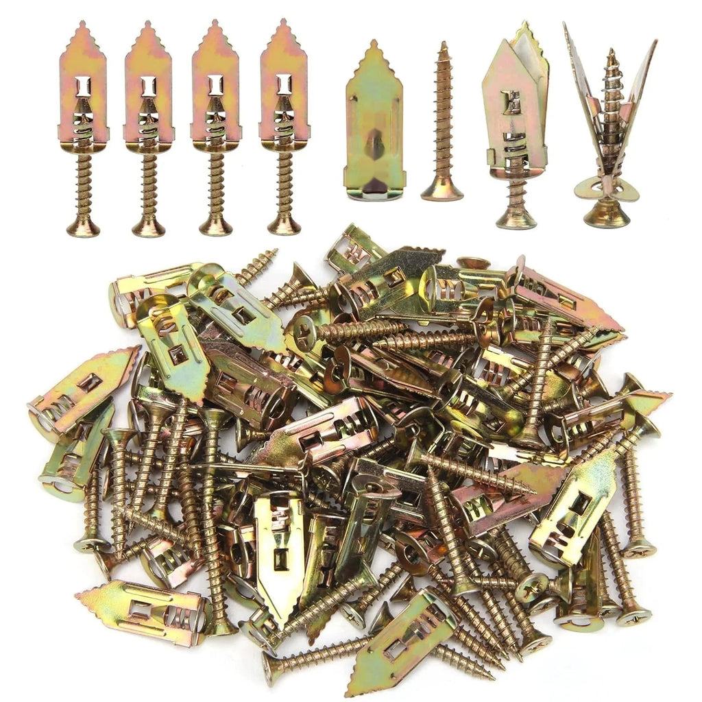 20–200 Piece Self-Drilling Drywall Anchors & Screws