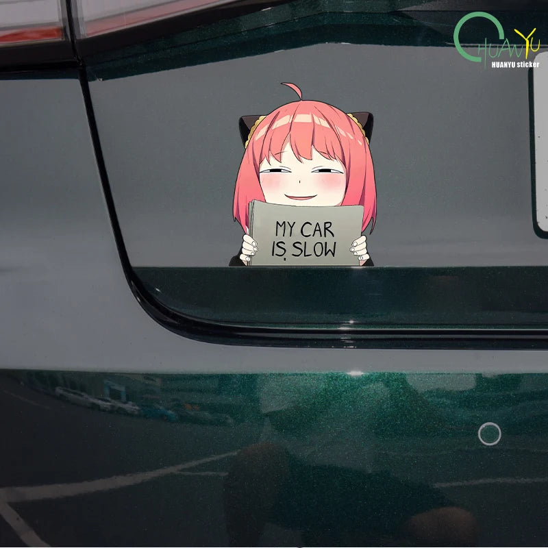 Cartoon-Style Reflective Car Sticker for Doors and Interior Panels