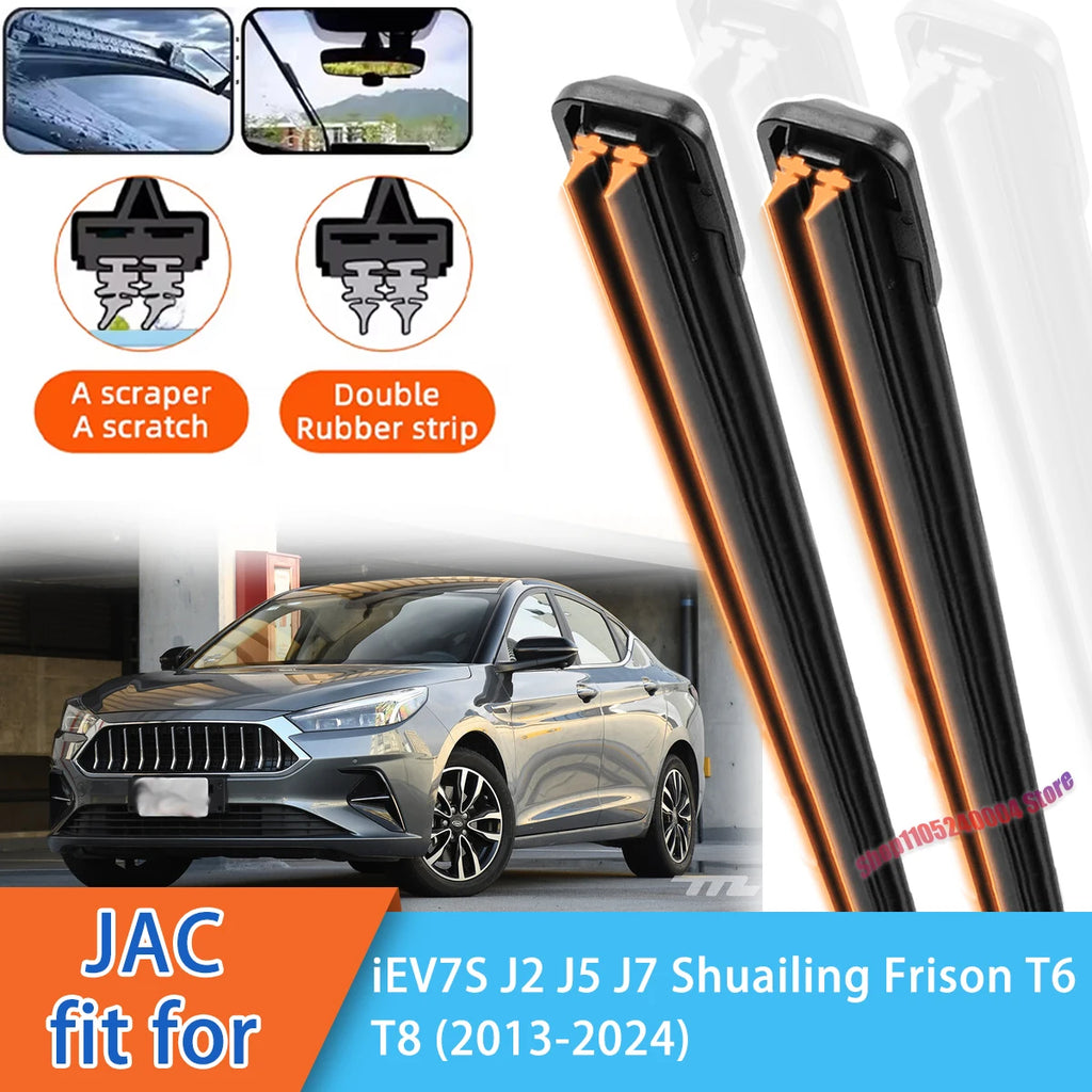 For Jaguar E Pace F TYPE S TYPE XE XF XJ X350 XK X Type Models Front Windscreen Wipers Double Rubber Car Wiper Blades Accessorie