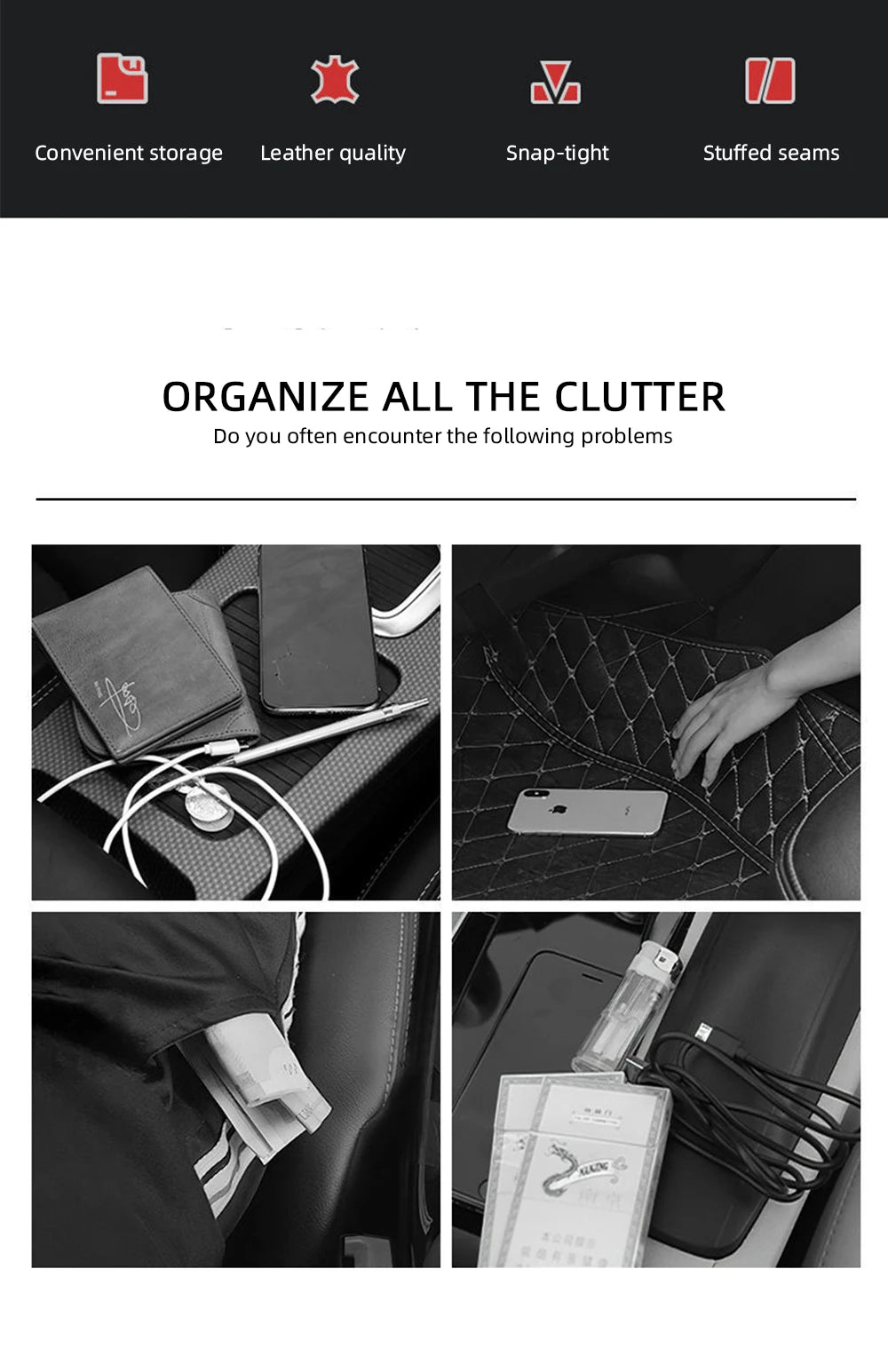 Car Seat Gap Organizer with Cup Holder