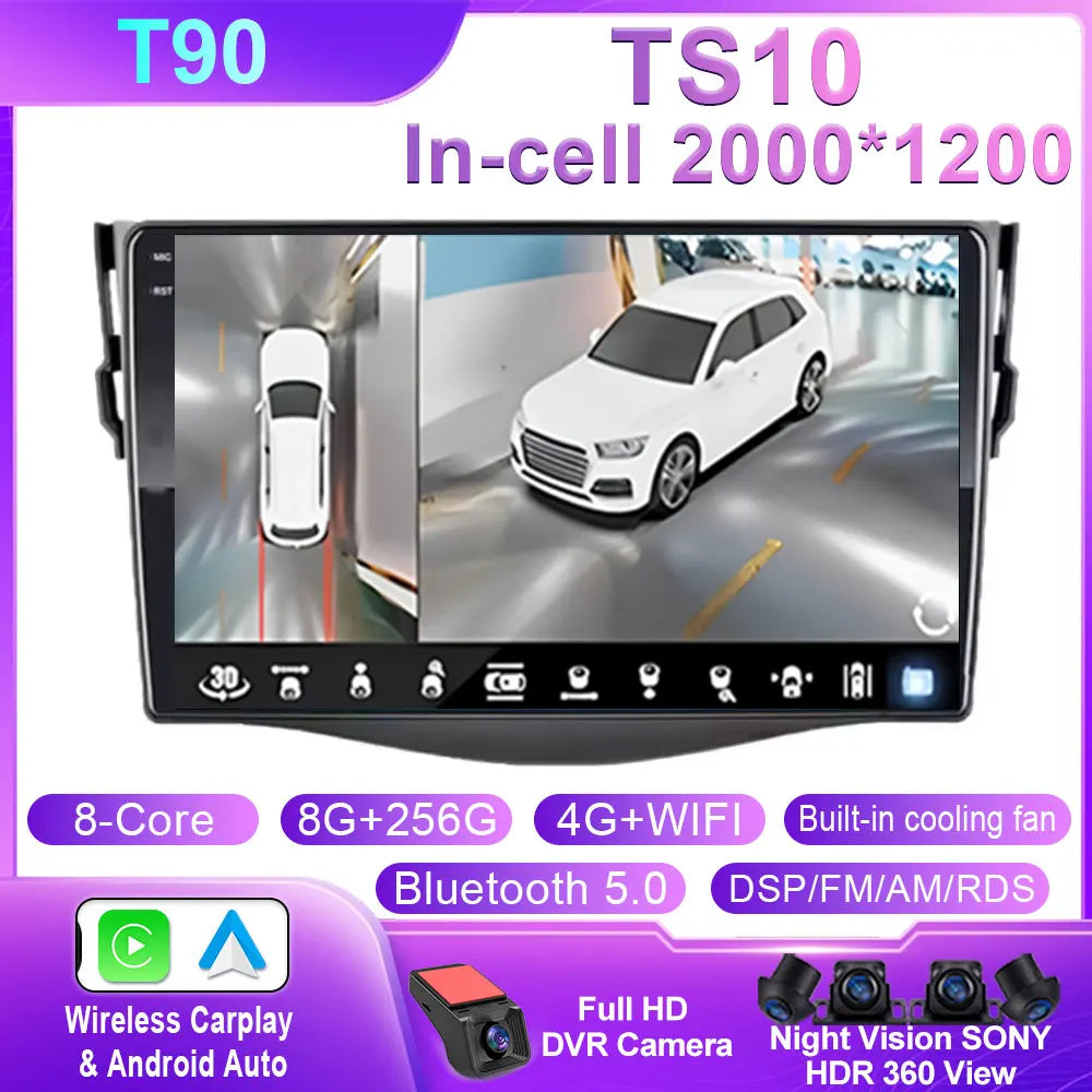 9-Inch Touchscreen Toyota RAV4 Android GPS Carplay Stereo 2005-2013 - image 9