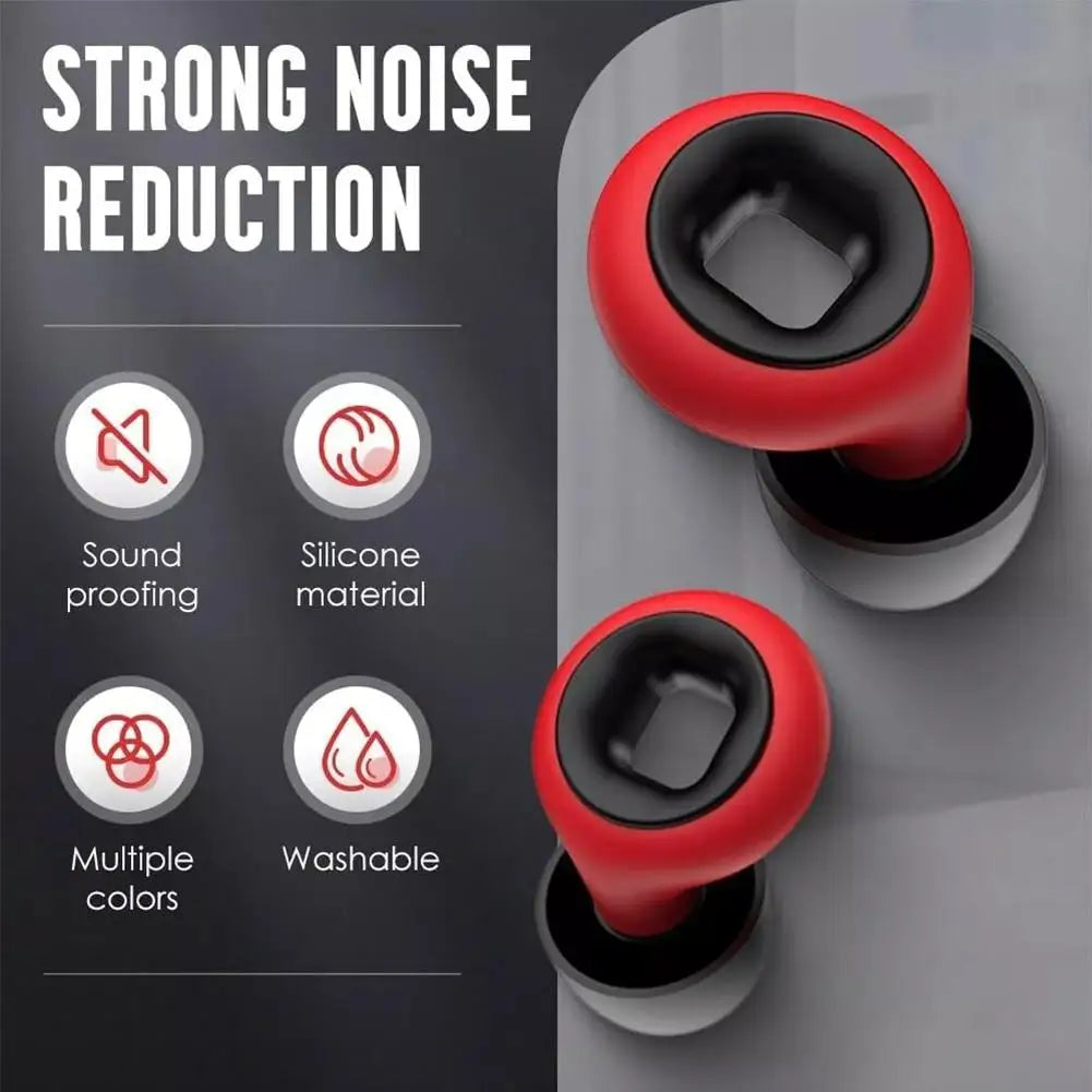 25dB Reusable Silicone Earplugs – Snoring, Concerts & Travel