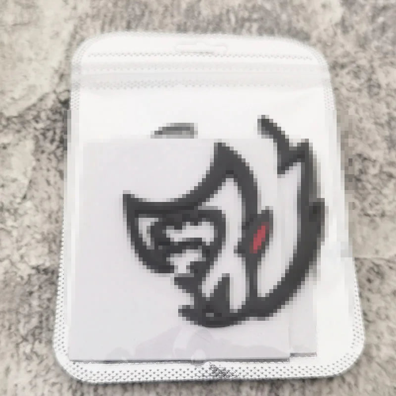 3D Angry Cat Head Metal Car Sticker, Zinc Alloy