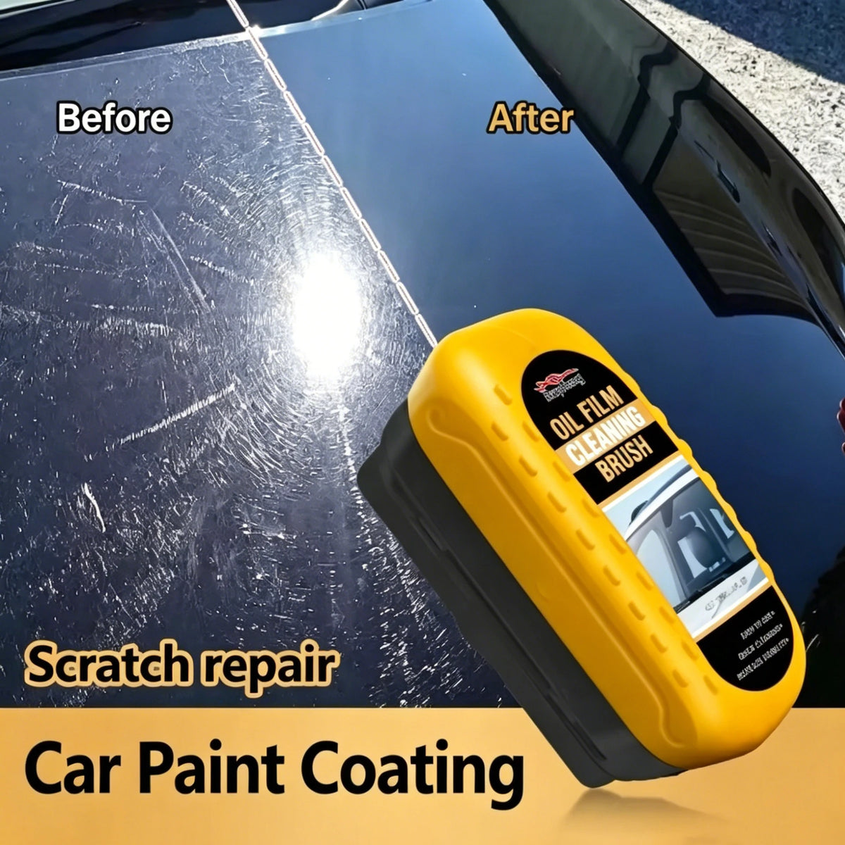 Car Glass Cleaner Brush for Windshield Oil Film Removal