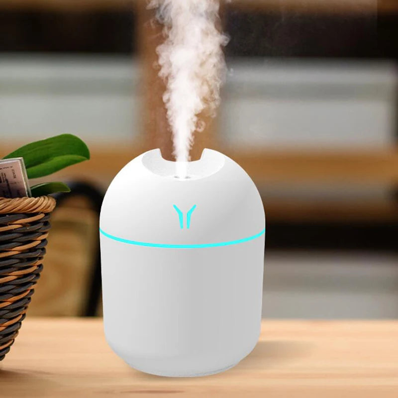 250ml USB Ultrasonic Aroma Diffuser for Car & Home with LED Light