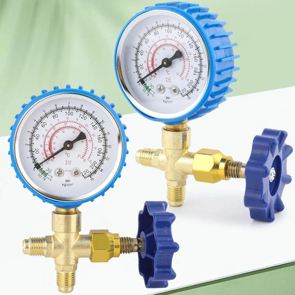 Air Condition Gauge For R22 And R134 Refrigerants High And Low Manifold Gauge High-precision Pressure Gauge
