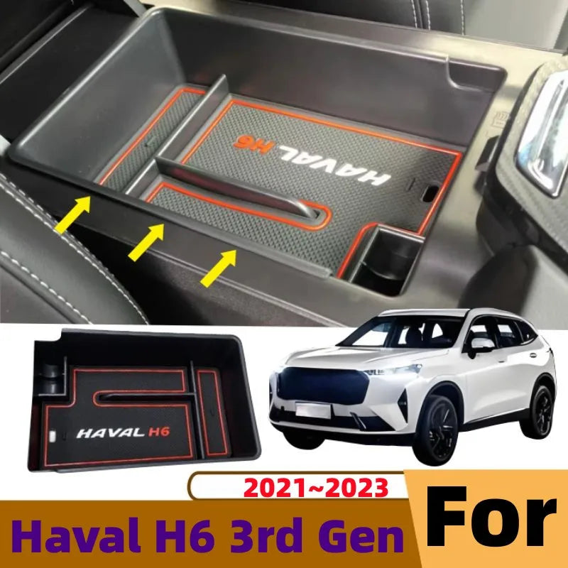 Center Console Armrest Hidden Storage Box for Haval H6 3rd Gen (2021-2025)