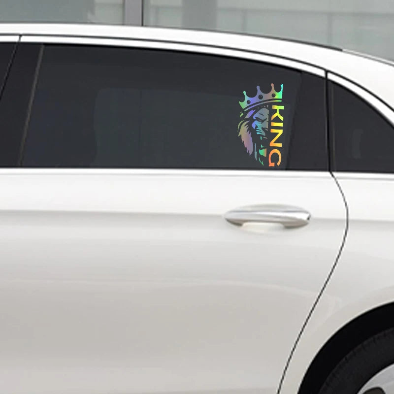 Lion With Crown Die-Cut Vinyl Sticker for Car Bumper and Laptop - view 2
