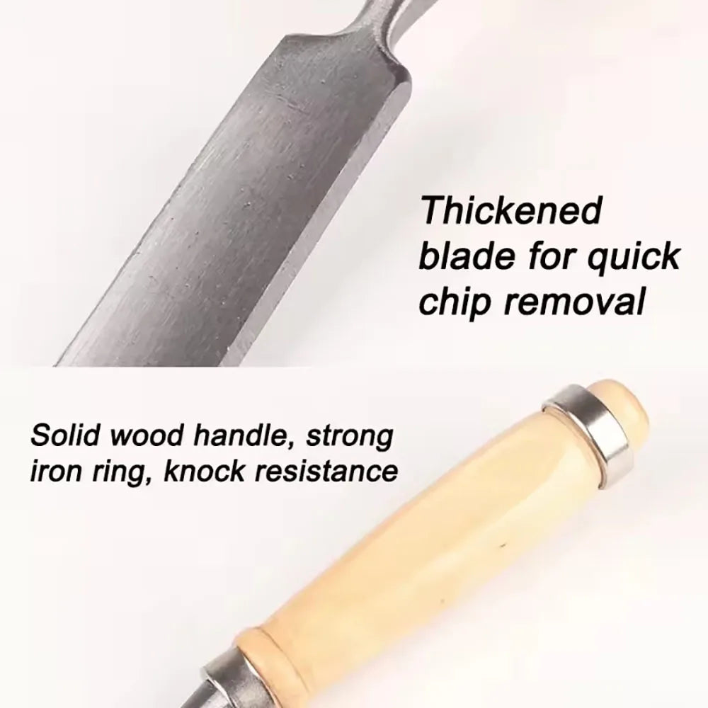 Wood Carving Chisel Set 6/12/18/24mm 4 pcs Professional Carpenter Equipped with Ergonomic Wood Carving Tools DIY Auxiliary Tools