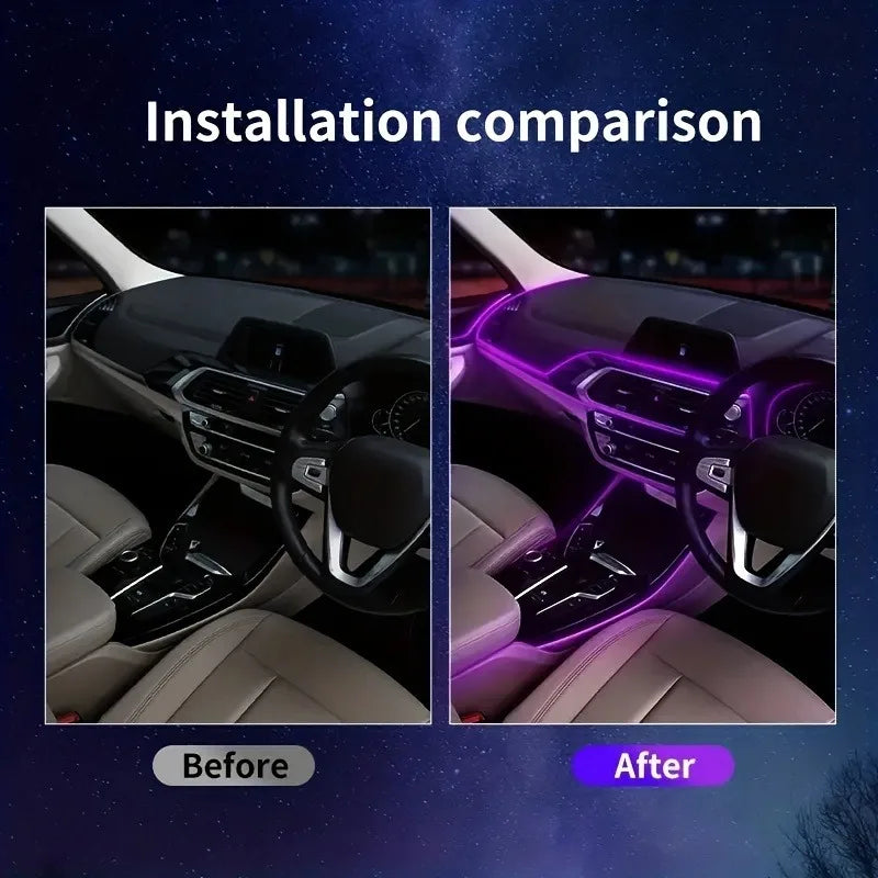 USB LED Neon Strip Light for Car Interior - 5M Flexible - image 4