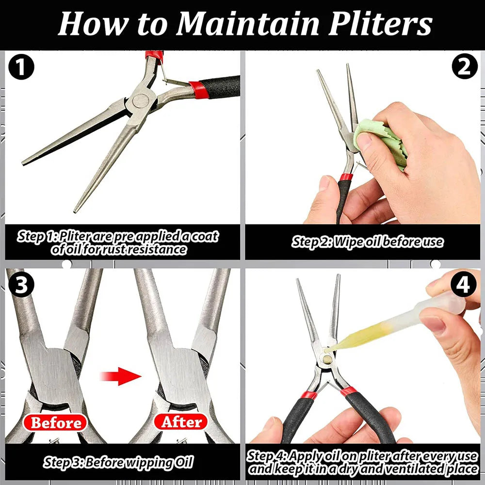 Pliers Multi Functional Tools 10 Pieces Metal DIY Model Tool Set Electrical Wire Cable Cutters 3D Metal Jigsaw Puzzles Assembly