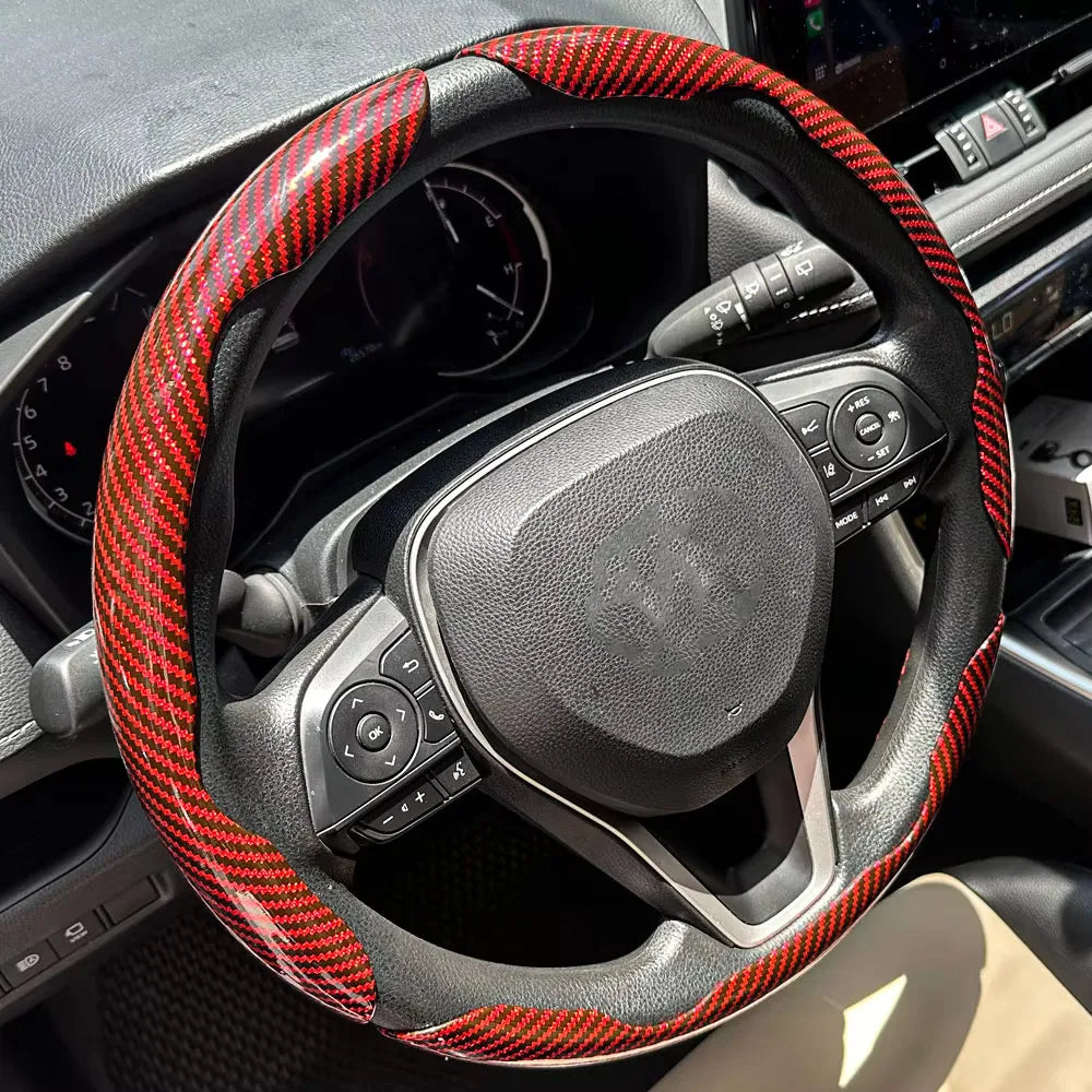 3-Piece Carbon Fiber Steering Wheel Cover Set - Winter Driving - image 6