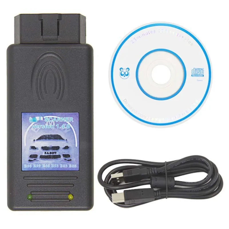 OBD2 Diagnostic Scanner 1.4.0 with Cable Multi-Function Tool for Car Coding