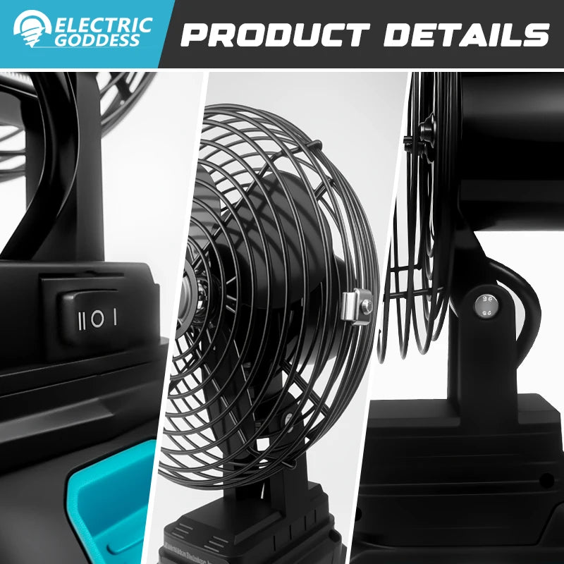 5/6/8 Inch Cordless Fan for Makita 18V Battery