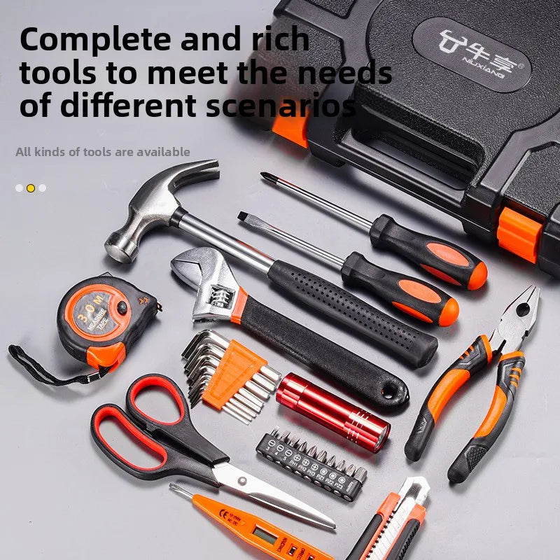 Household & Auto Repair Hardware Tool Set - Multifunctional Industrial Grade Wrench Combination Kit