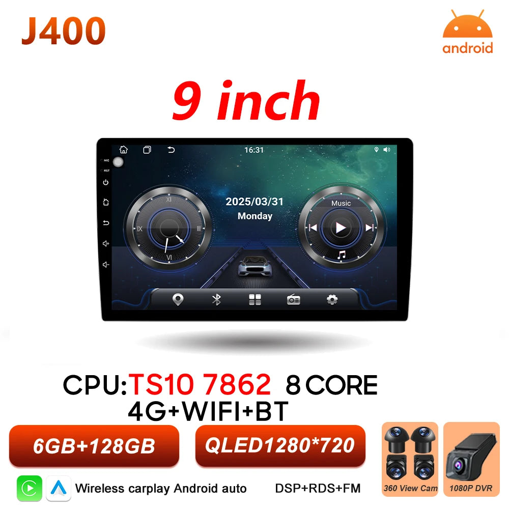 9/10 Inch Double DIN Car Stereo with Wireless CarPlay & Android Auto - image 25