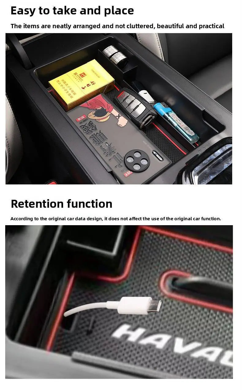Center Console Armrest Hidden Storage Box for Haval H6 3rd Gen (2021-2025)