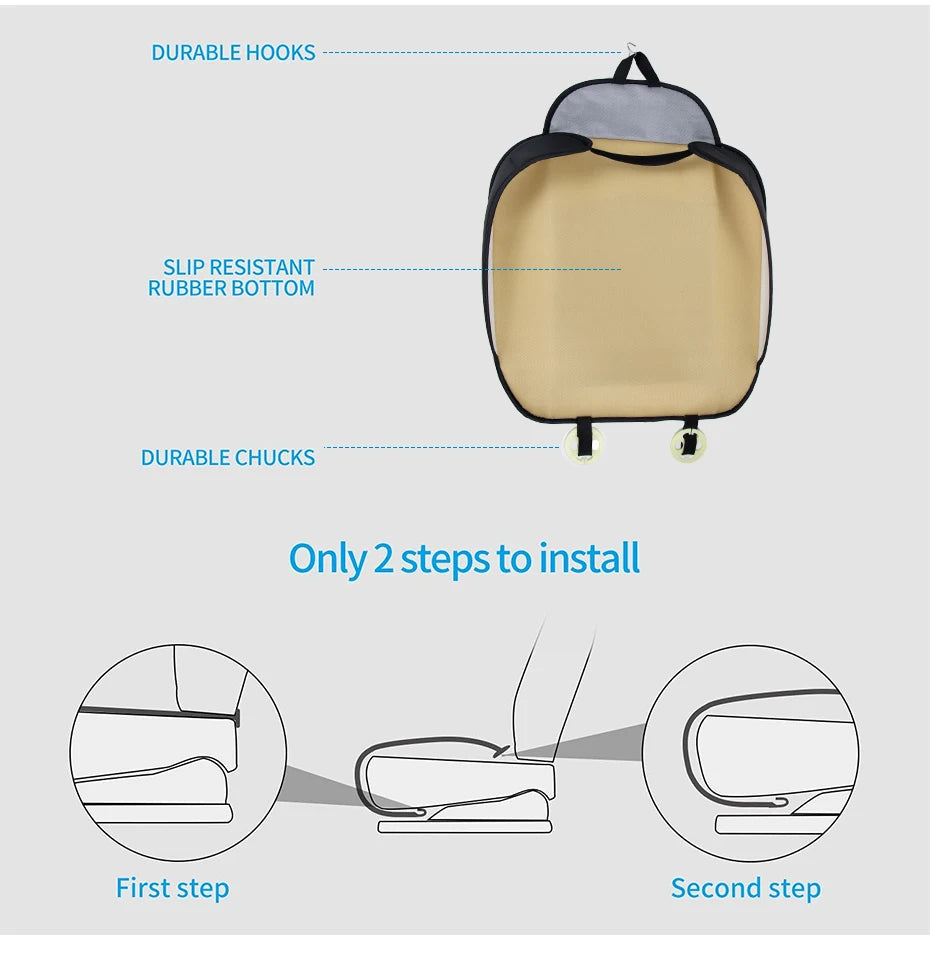 PU Leather Front Seat Cover with Anti-Slip Backing