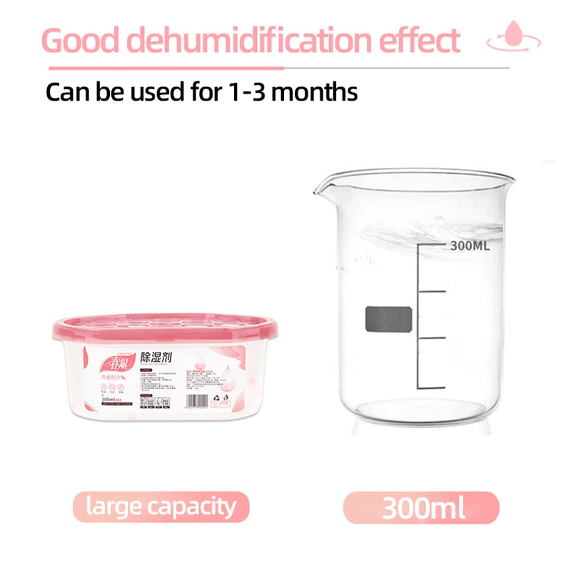 Reusable moisture absorber boxes, 3 pack 700ml closet dehumidifier