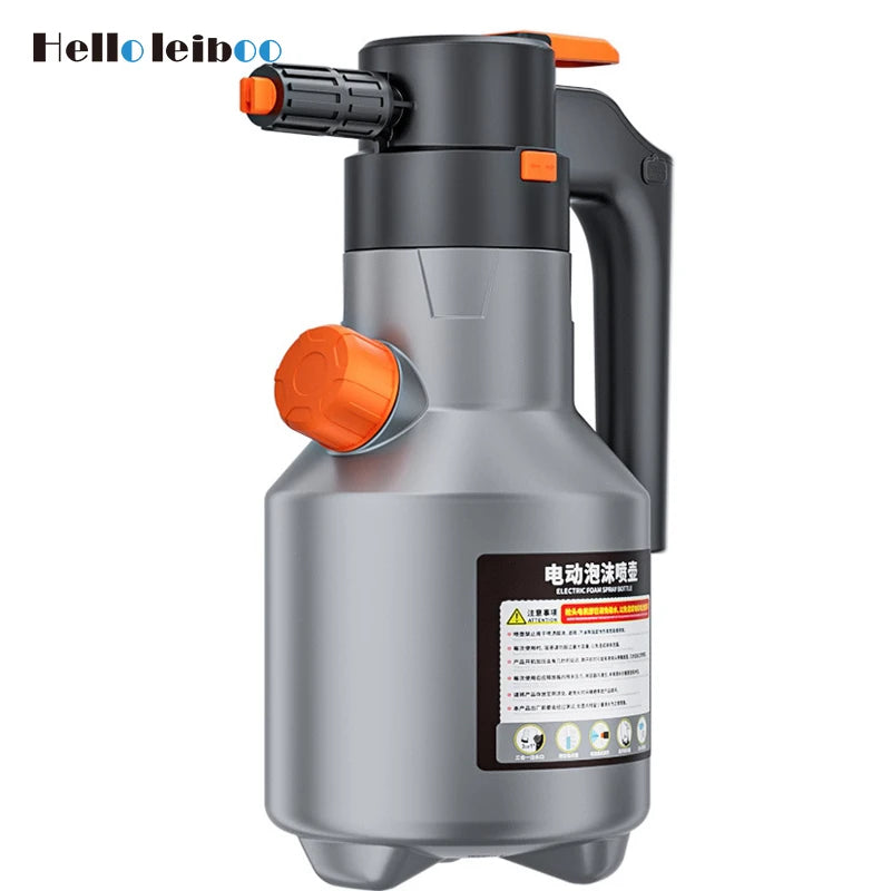 2L electric foam sprayer, rechargeable cordless car wash foam bottle