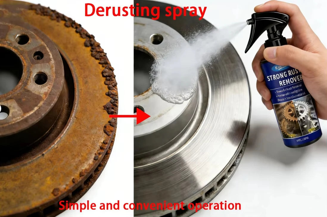 Quick-Acting Rust Remover Spray for Exhaust Pipes and Wheel Hubs