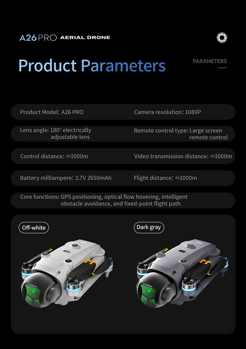 Lenovo A26 Pro 8K Triple Camera GPS Brushless Obstacle Avoidance Drone - image 23