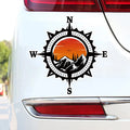 Compass, Trees and Lake Vinyl Decal for Car, Truck and Window - view 6