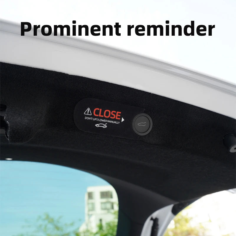 Electric Tailgate Warning Decal for Model Y and Model 3