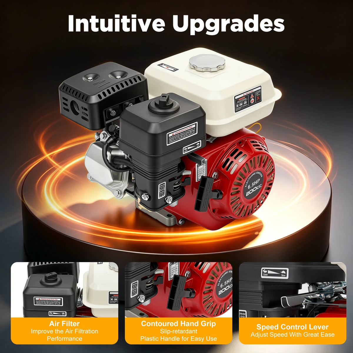 200cc 6.5HP 4-Stroke Gas Engine for Pressure Washer and Tiller