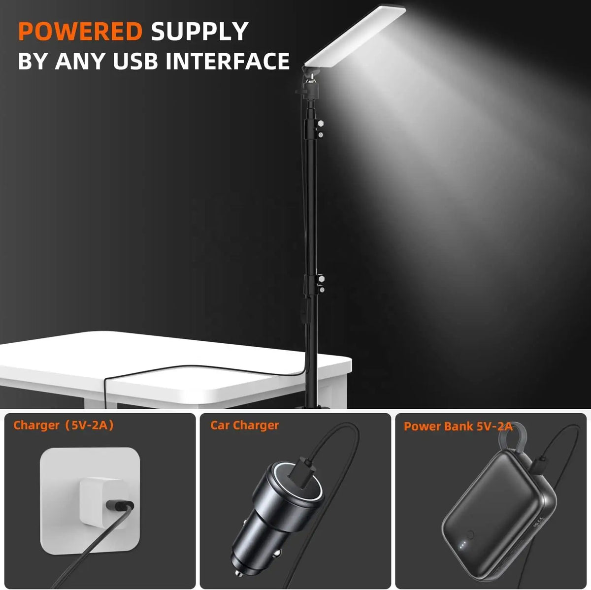 1680-Lumen Portable LED Work Light with Telescoping Tripod (USB)