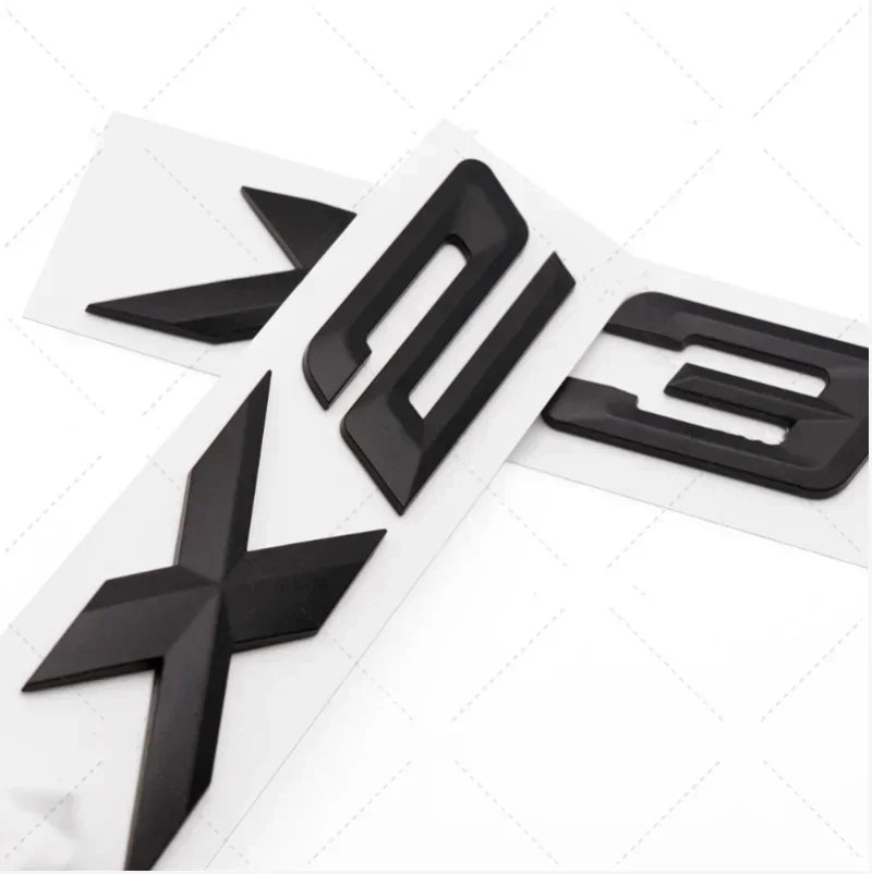3D Chrome Black Rear Trunk Letter Sticker for BMW X1-X7 & GT - image 4