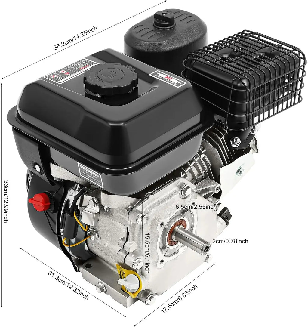 7.5HP 212cc Gas Engine, 4-Stroke Electric Start, 20mm Shaft
