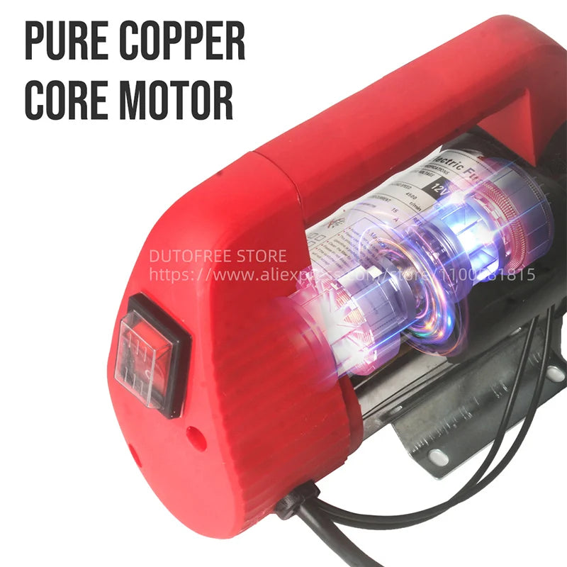 12V/24V/220V Fuel Transfer Pump for Diesel Universal Electric Car Fuel Pump Self-Priming Pump Automatic Stop Electric Oil Pump