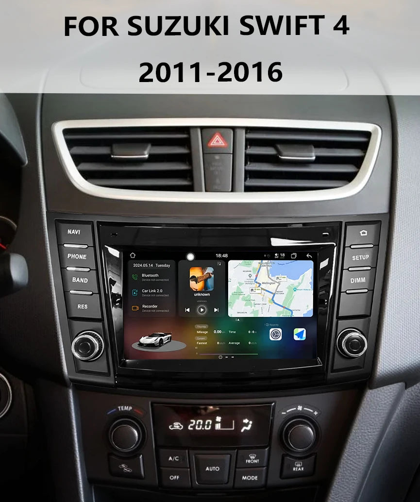 Suzuki Swift 2011-2016 Wireless CarPlay Android Auto 7" Player