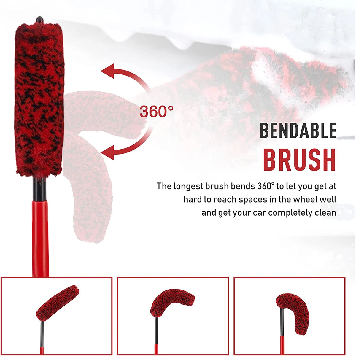 Nylon Wheel Cleaning Brush for Car Rims and Tires