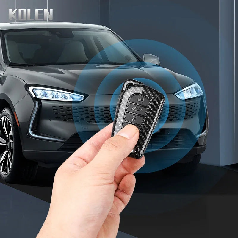 Carbon Fiber Style Key Fob Cover for Toyota Camry, RAV4, Aygo - image 6