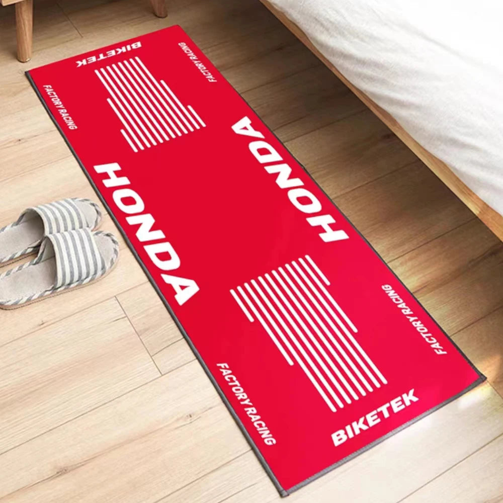 Racing Motorcycle Floor Mat Non-Slip Washable Garage Show Carpet for Motocross