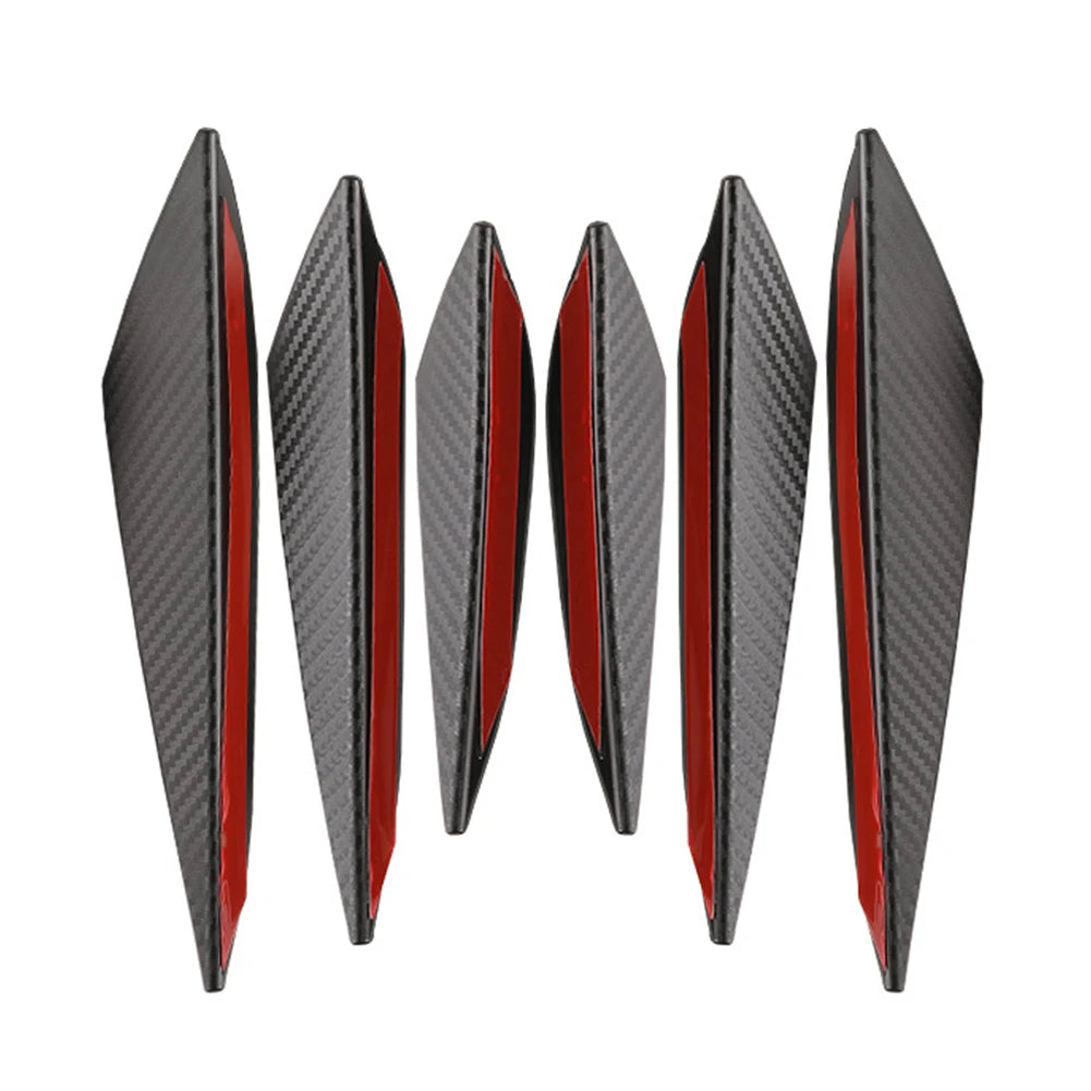 Universal Front Bumper Lip Spoiler Canards 4 or 6 Piece Set - image 10