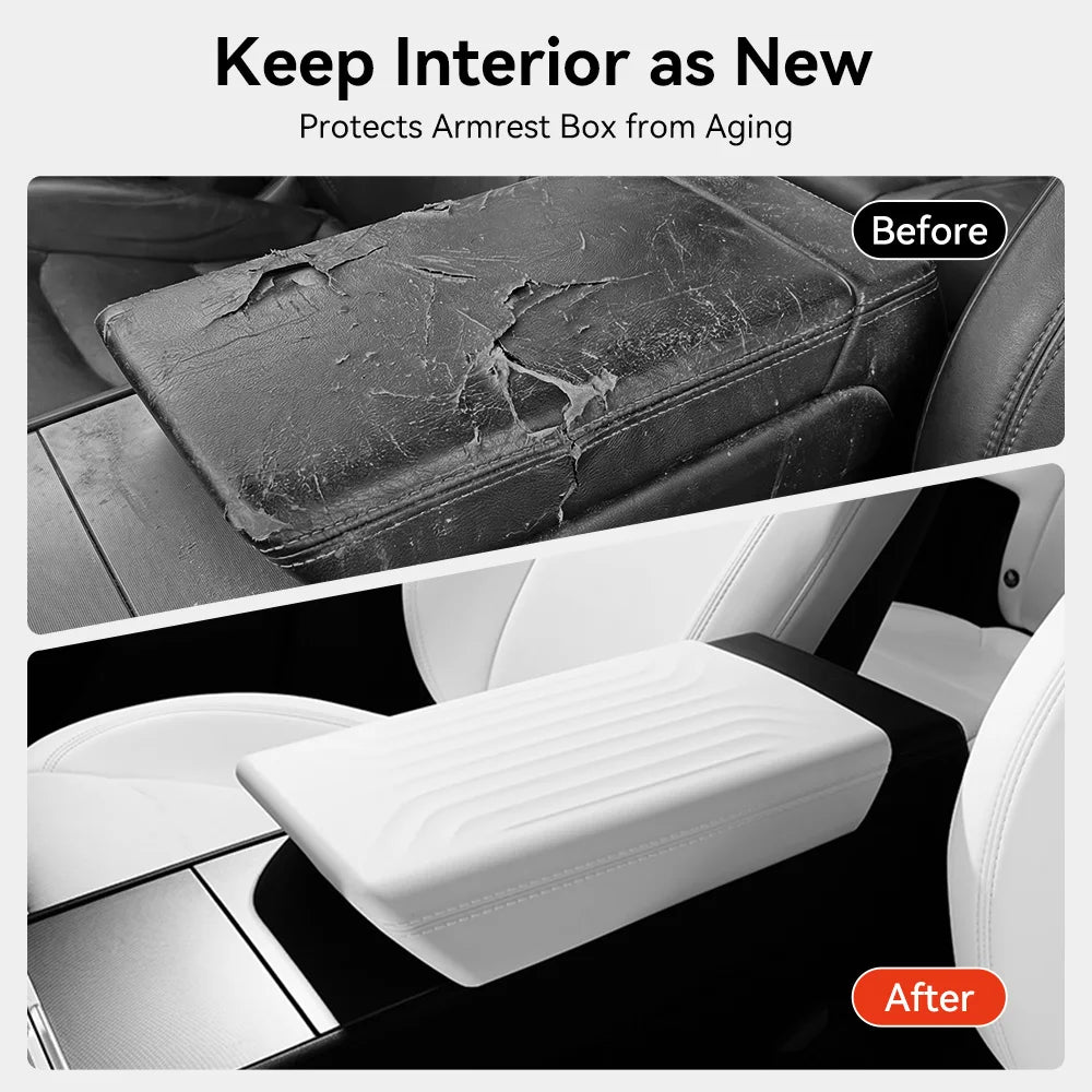 Armrest Cover for Tesla Model Y Juniper, Model YL and Model 3 Highland