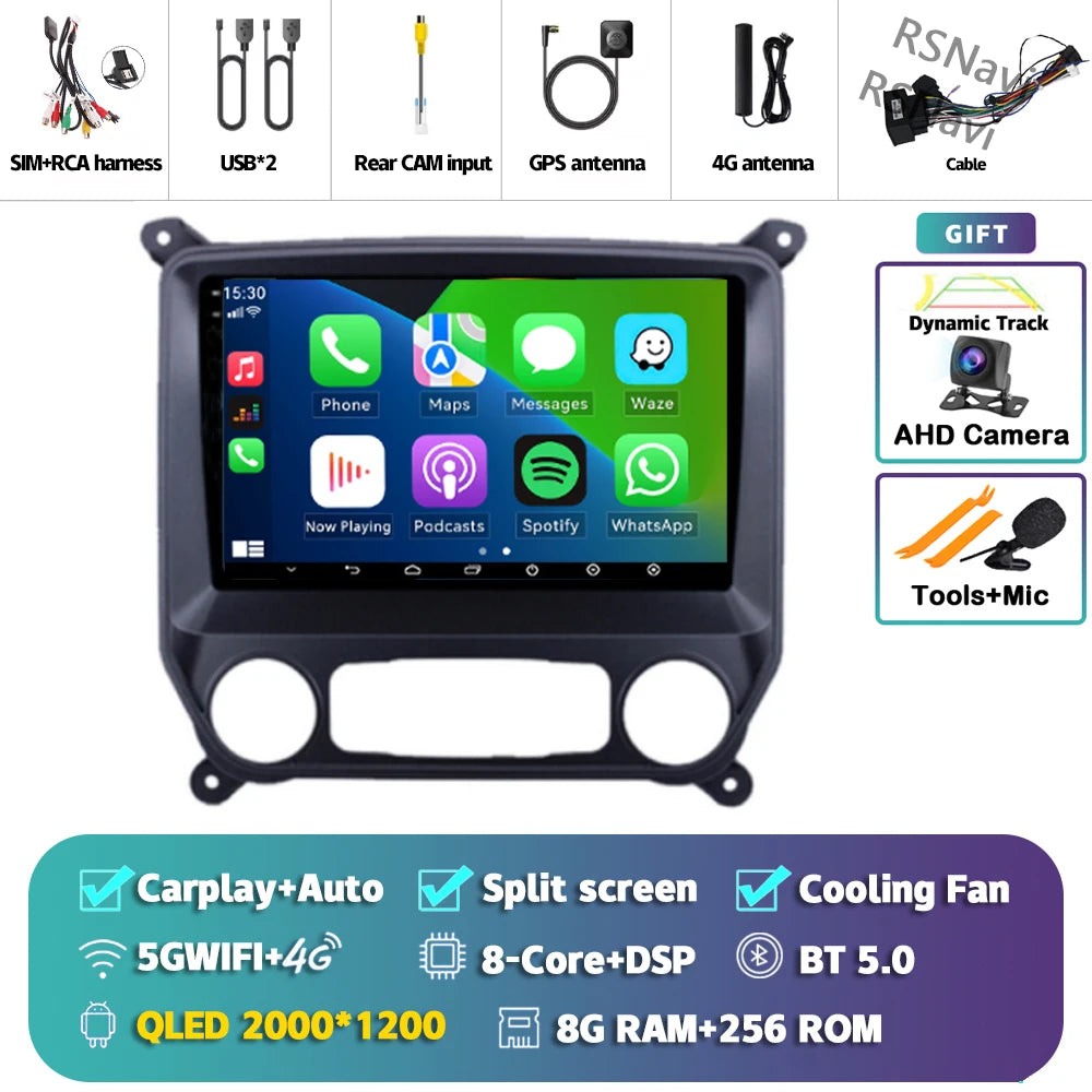 Wireless CarPlay & Android Auto Receiver for Chevy Silverado 2013-2019 - image 33
