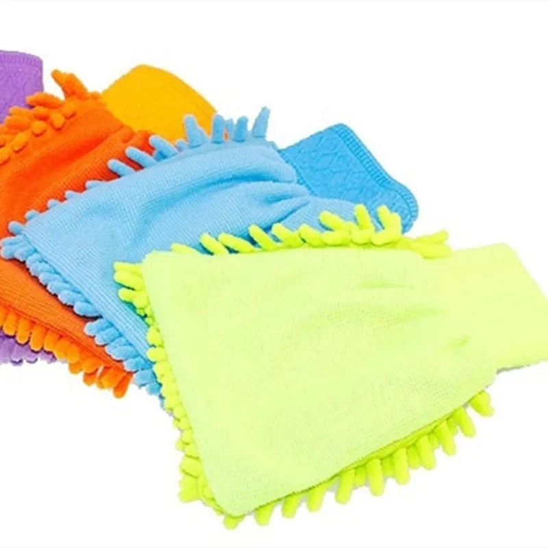 Thick Waterproof Chenille Car Wash Mitt, Double-Faced Detailing and Wax Glove