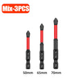 Anti Slip Bits Magnetic Screwdriver Bit Set S2 Alloy Steel Impact Resistance Bits-3/6/12Pcs Suitable for Electric Drills