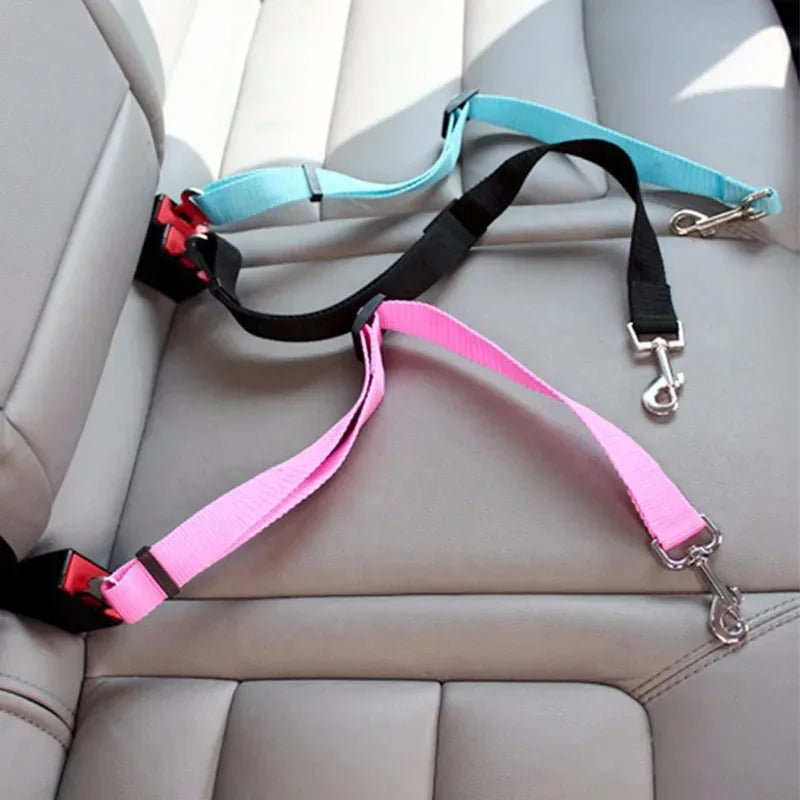 Adjustable Dog Car Seat Belt Harness for Safe Travel