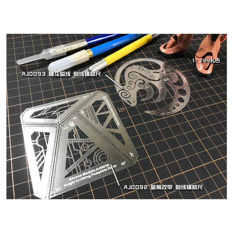 4-in-1 Angle Measuring Scribing Ruler for Gundam Model Building - image 5